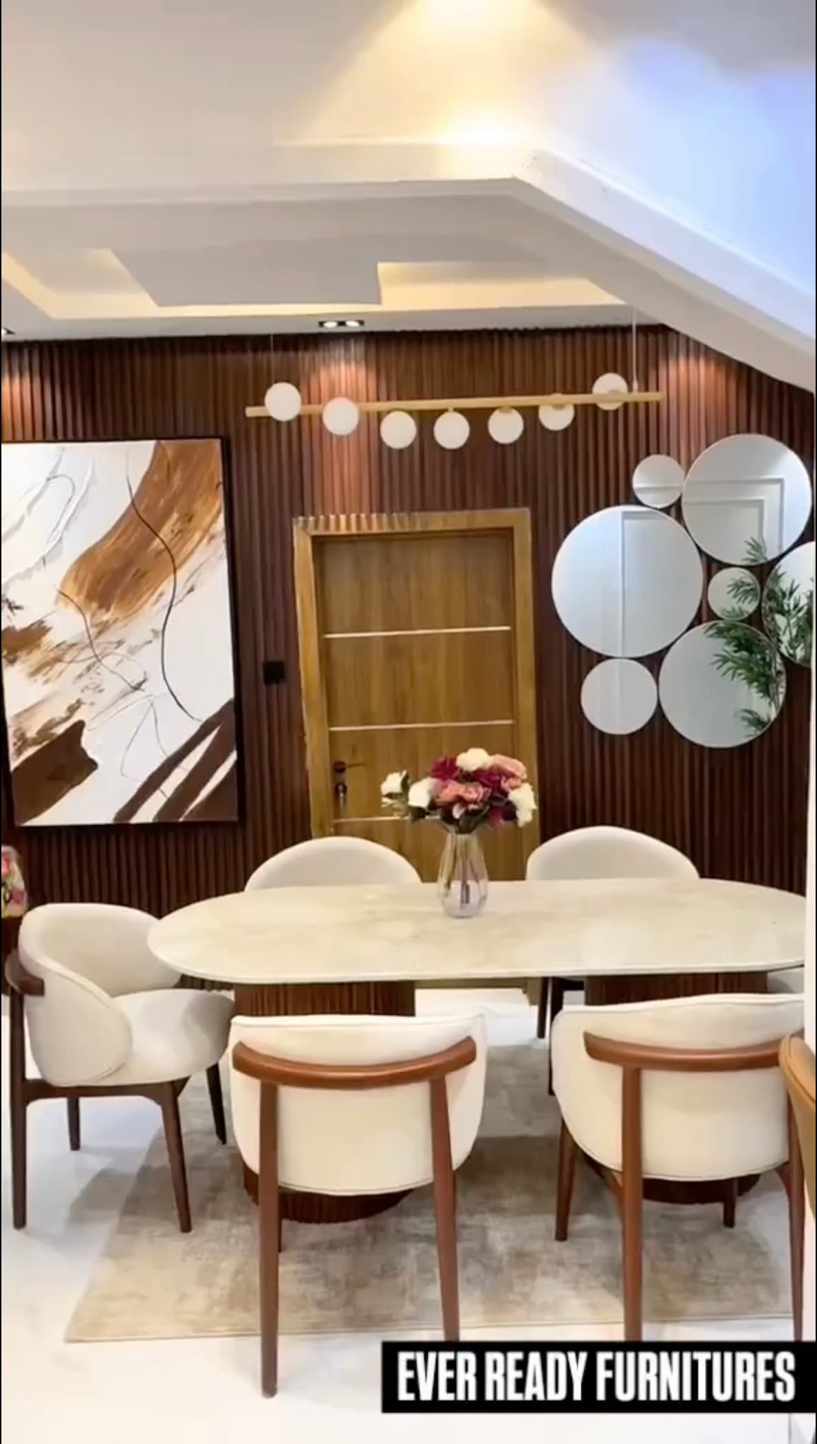 Marble Oval Dining Set